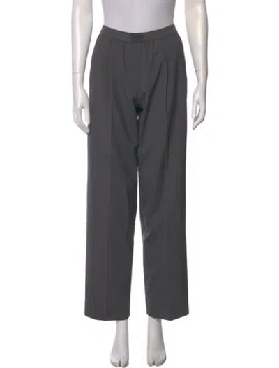Pre-owned Miu Miu 2025 Straight Leg Pants In Gray