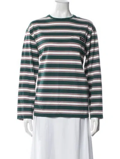 Pre-owned Miu Miu 2025 Striped Top In Blue