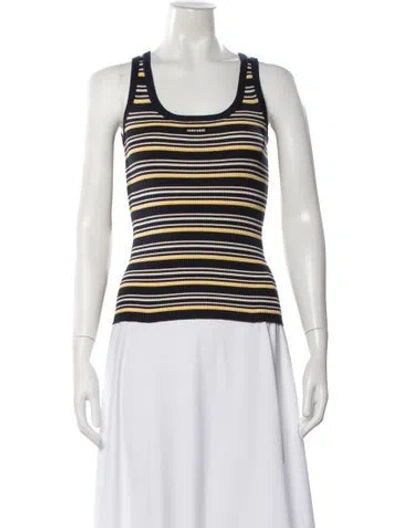 Pre-owned Miu Miu 2025 Striped Top In Blue
