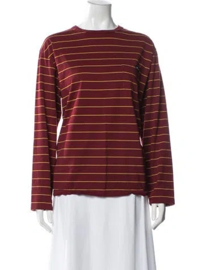 Pre-owned Miu Miu 2025 Striped Top In Red