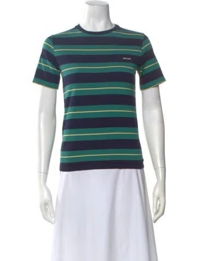 Pre-owned Miu Miu 2025 Striped T-shirt In Blue
