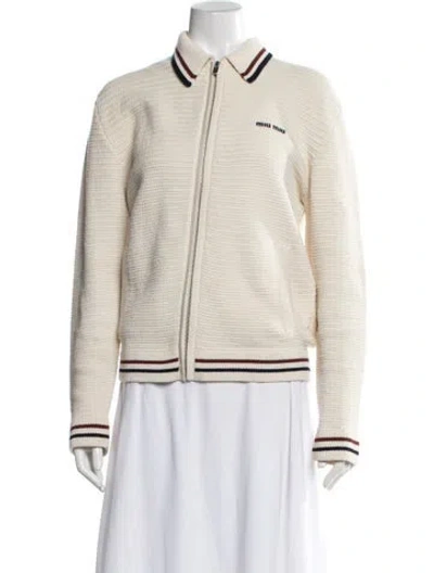 Pre-owned Miu Miu 2025 Sweater In Neutrals