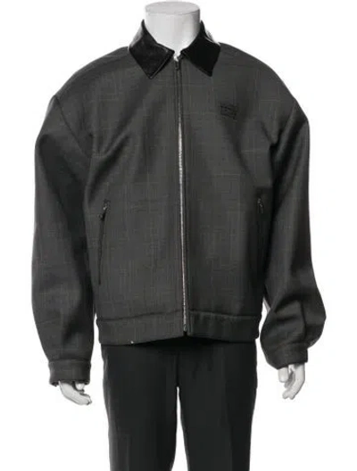 Pre-owned Miu Miu 2025 Virgin Wool Bomber Jacket In Green