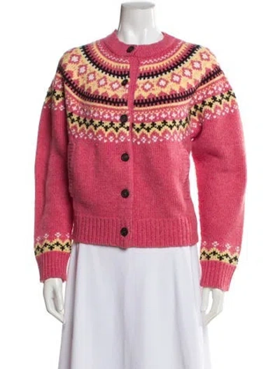 Pre-owned Miu Miu 2025 Virgin Wool Sweater In Pink