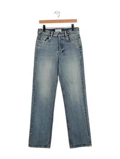 Pre-owned Miu Miu 2025 Wide Leg Jeans In Blue