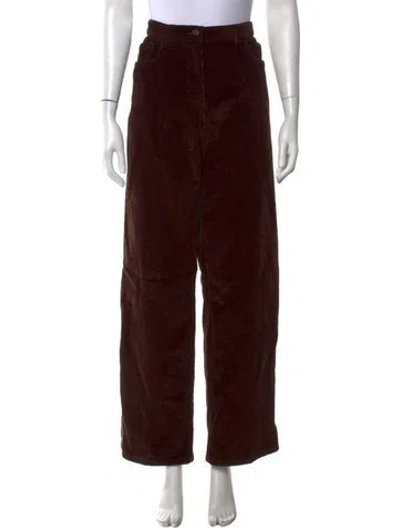 Pre-owned Miu Miu 2025 Wide Leg Pants In Brown