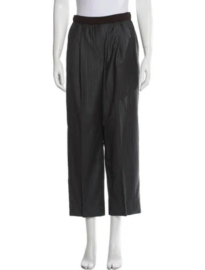 Pre-owned Miu Miu 2025 Wide Leg Pants In Grey