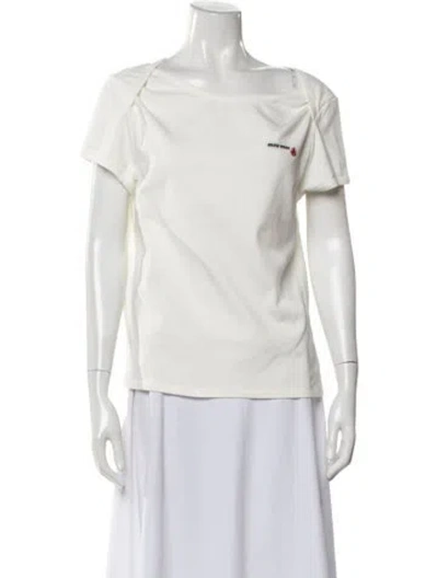 Pre-owned Miu Miu 2025 X Petit Bateau Top In Neutral