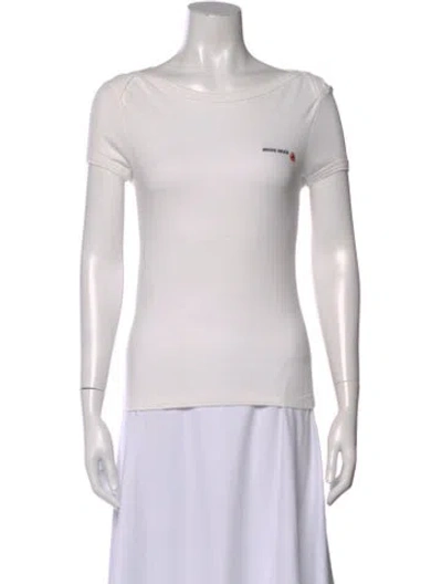 Pre-owned Miu Miu 2025 X Petit Bateau T-shirt In White