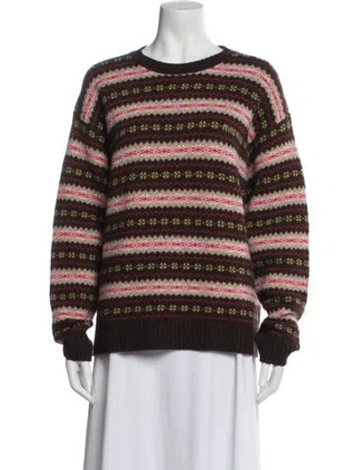 Pre-owned Miu Miu 2026 Virgin Wool Sweater In Multi