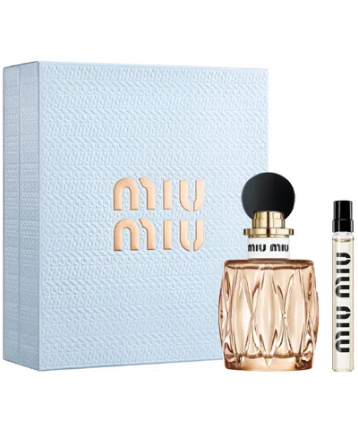 Miu Miu 2-piece Miutine Eau De Parfum Gift Set In Transparent