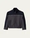 Miu Miu 3 4 Length Sleeve Cropped Bomber Jacket