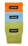 Miu Miu 3-pack Socks In Multi