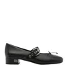 Miu Miu 30mm Buckle-strap Pumps In Black