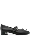 Miu Miu 30mm Buckle-strap Pumps In Schwarz