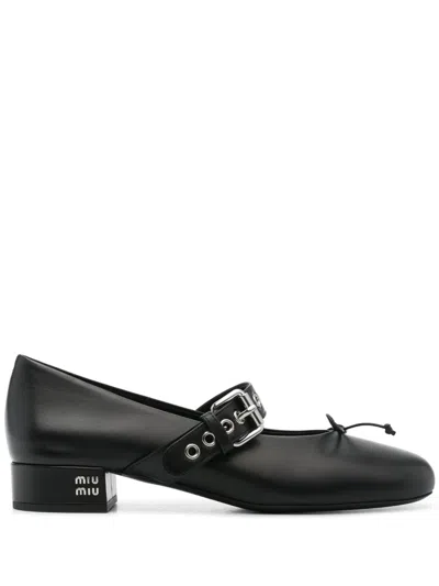MIU MIU 30MM BUCKLE-STRAP PUMPS