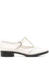 Miu Miu Women Patent Leather Mary Jane Shoes In Weiss