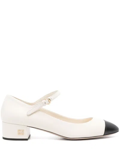 MIU MIU 40MM LEATHER PUMPS