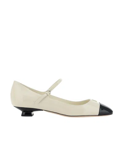 MIU MIU MIU MIU LOGO PLAQUE BALLERINA SHOES