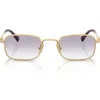 Miu Miu 49mm Rectangular Sunglasses In Gold
