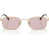 Miu Miu 49mm Rectangular Sunglasses In Pink