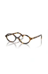 Miu Miu 50mm Oval Optical Glasses In Brown