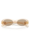 Miu Miu Logo Acetate Rectangular Sunglasses In Beige