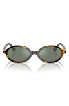 Miu Miu Regard Oval-frame Sunglasses In Brown