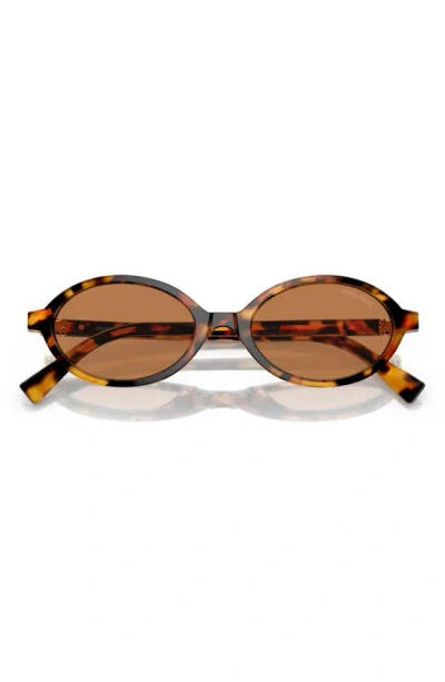 Miu Miu 50mm Oval Sunglasses In Brown