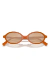 Miu Miu 50mm Oval Sunglasses In Brown