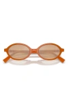 Miu Miu Eyewear Oval Frame Sunglasses In Turmenic Opal