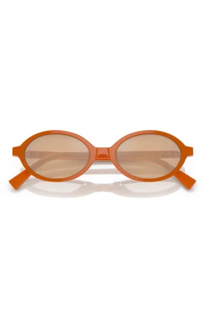 Miu Miu 50mm Oval Sunglasses In Orange