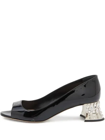 Pre-owned Miu Miu 50mm Patent Pumps