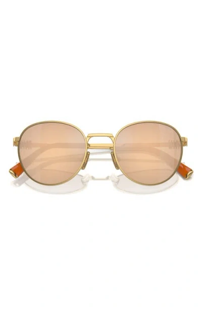 Miu Miu 50mm Round Sunglasses In Orange