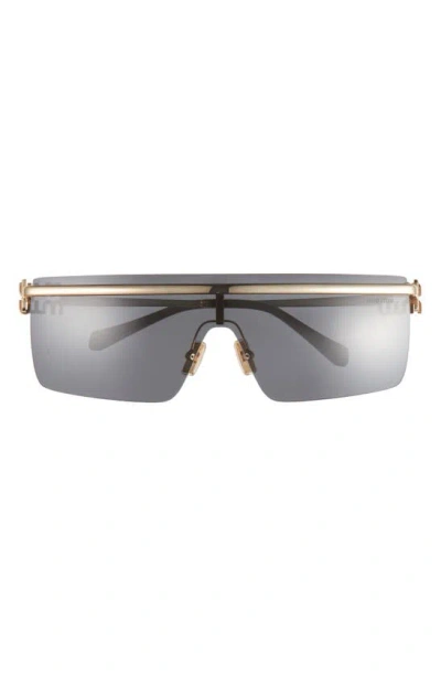 Miu Miu Metal Shield Sunglasses In Gold