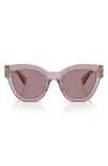 Miu Miu Oversize-frame Sunglasses In 12w20i51 Berry