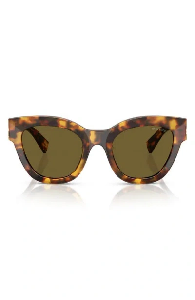 Miu Miu 51mm Butterfly Sunglasses In Brown