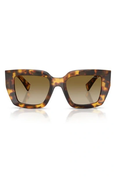 Miu Miu 51mm Gradient Square Sunglasses In Brown