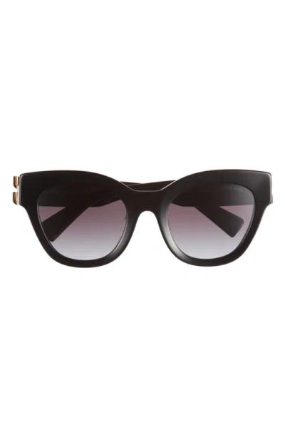 Miu Miu 51mm Gradient Square Sunglasses In Black