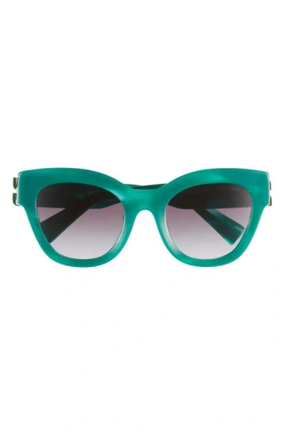 Miu Miu 51mm Gradient Square Sunglasses In Green