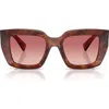 Miu Miu Sonnenbrille Mit Geometrischem Gestell In Brown