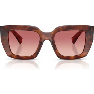Miu Miu Sonnenbrille Mit Geometrischem Gestell In Brown
