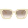 Miu Miu Sonnenbrille Mit Eckigem Gestell In White