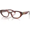 Miu Miu 53mm Irregular Optical Glasses In Brown