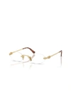Miu Miu 51mm Oval Optical Glasses In Gold