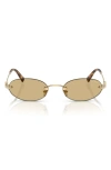 Miu Miu 51mm Oval Rimless Sunglasses In Green