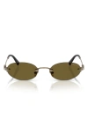 Miu Miu Womens Gold A54s Oval-frame Metal Sunglasses In Green