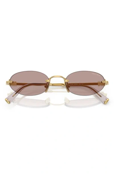 Miu Miu 51mm Oval Rimless Sunglasses In Pink