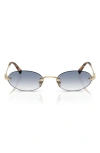 Miu Miu 51mm Oval Rimless Sunglasses In Green