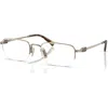 Miu Miu 51mm Rectangle Optical Glasses In Gold